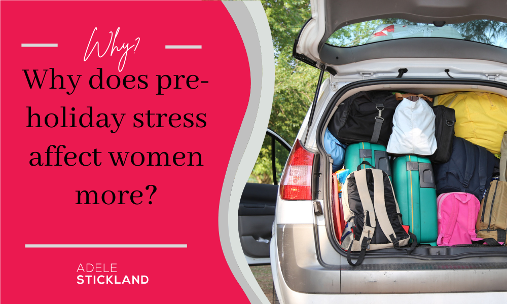Why does pre-holiday stress affects women more?